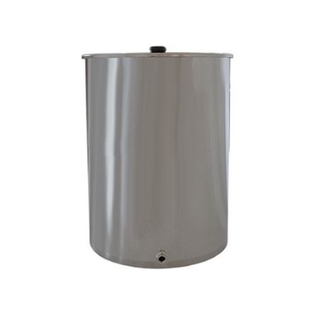 Δοχείο Κολλητό Inox 200lt Με Καπάκι Ανοιχτού Τύπου