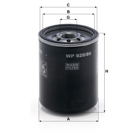 Mann Filter WP 920/80 Φίλτρο Λαδιού