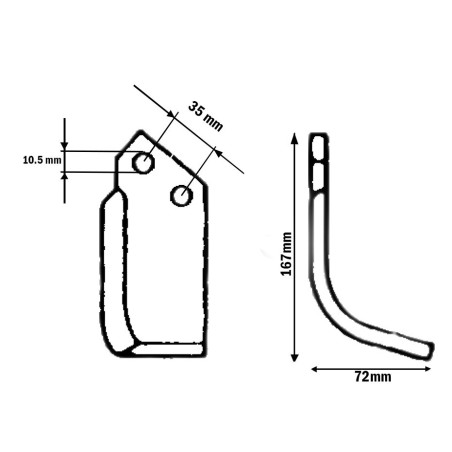 Μαχαίρι Φρέζας Αριστερό Valpadana VMC14