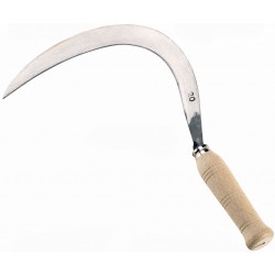 Smooth Sickle Wood Handle 1 "