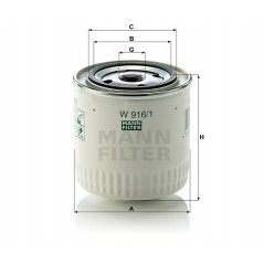 Mann Filter Φίλτρο Oil Filter With Return Shut-Off Valve