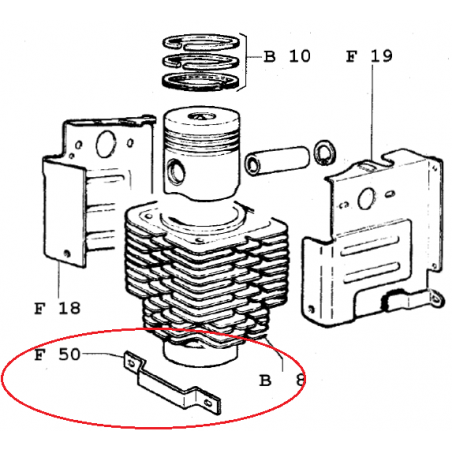 Engine plate bracket ED-0085454420-S Lombardini 3LD450-3LD510 Original