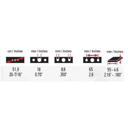 Oregon 55520R Lawn Mower Knife 50,3cm Castel Garden 81004381/1