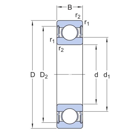 Bearing KSM 62202 2RS 15x35x14