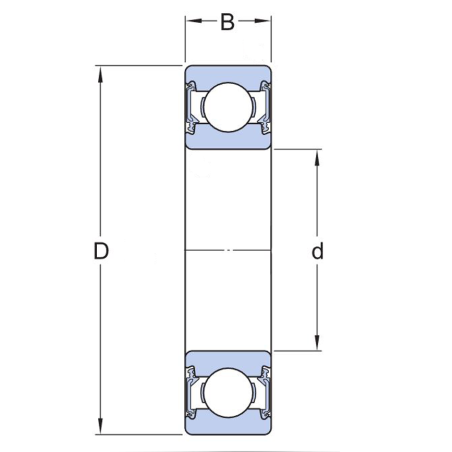 Bearing SKF 6001-2RS 12x28x8