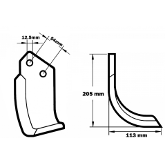 Blade Goldoni 00009506 Right Freza 27, Freza 28, Freza 40