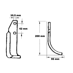 Blade Goldoni 00014487 Left Freza 22Μ Nuovo