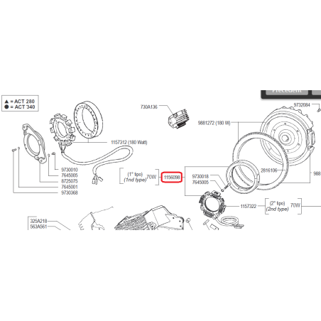 Δυναμό ED-0011560980-S Lombardini 6LD325 - 6LD360 - 6LD400 - 6LD435