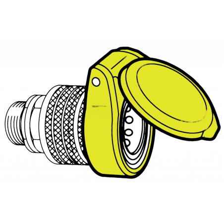 Faster Dust Cap 1/2'' Yellow Fits Female Coupling - TA Series TA12G Size