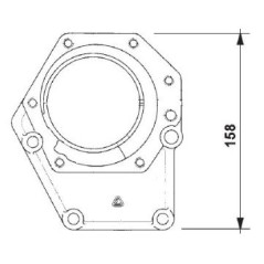 Water Pump ED-0065844450-S Lombardini LDW1503 - LDW1603 - LDW2004 - LDW2204
