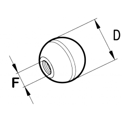 Στρογγυλό Άκρο Μοχλού Μ10 - 60209