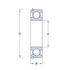 Ρουλεμάν SKF 6205 NR 25x52x15