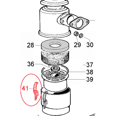 Hook Oil Air Filter ED0041150480-S Lombardini  3LD450  - 3LD510  - 3LD511  - 5LD675-2  - 5LD675-3  - 5LD825-2