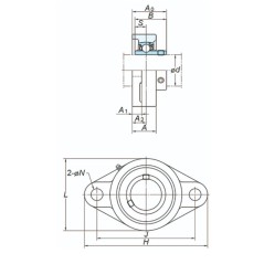 Bearing Koyo UCFL 205 25x99x34.1
