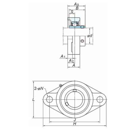 Bearing Koyo UCFL 205 25x99x34.1